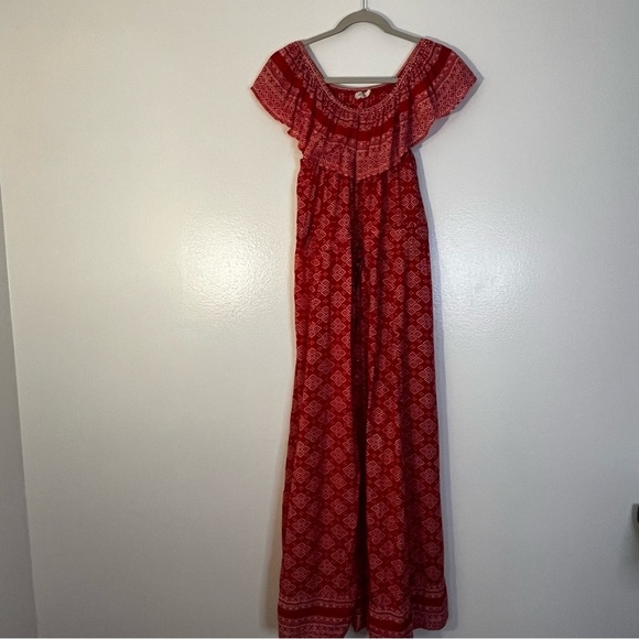 Talisman | Vici red Maisie print off the shoulder maxi dress Women’s size XS - Picture 3 of 13